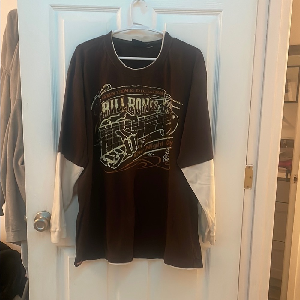 Brown Graphic Long Sleeve Shirt